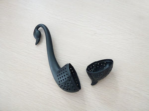 Free shipping 1PCS BLACK Tea filter Strainer Swan filter spoon sifter HIGH QUALITY  Loose Leaf Strainer Bag Mug Friends Applied